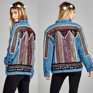 VELZERA BOHO DENIM JACKET
